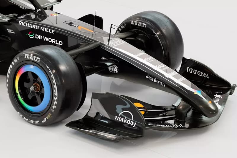 McLaren MCL40 in one-off black and chrome Barcelona Shakedown livery for the 2026 Formula 1 season reset