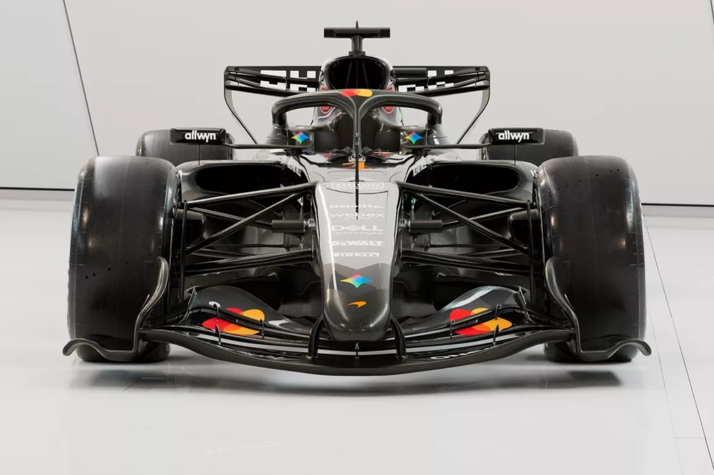 McLaren MCL40 in one-off black and chrome Barcelona Shakedown livery for the 2026 Formula 1 season reset