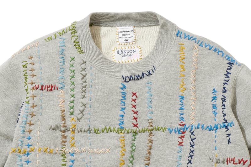 SASHIKO GALS KUON LOOPWHEELER Sweatshirt collaboration Release Info