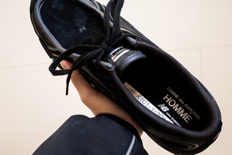Comme des Garçons HOMME x New Balance U1890A Closer Look paris fashion week fw26 fall winter 2026 black charcoal orange beige
