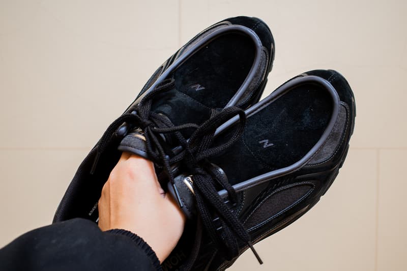 Comme des Garçons HOMME x New Balance U1890A Closer Look paris fashion week fw26 fall winter 2026 black charcoal orange beige