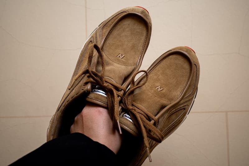 Comme des Garçons HOMME x New Balance U1890A Closer Look paris fashion week fw26 fall winter 2026 black charcoal orange beige