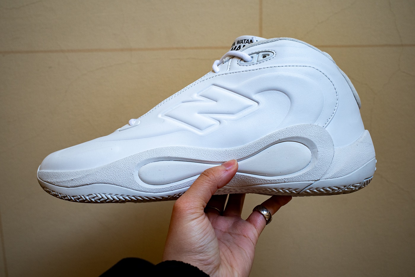 Closer Look at the Junya Watanabe MAN x New Balance P400 Revealed During PFW FW26 two colorways triple black white