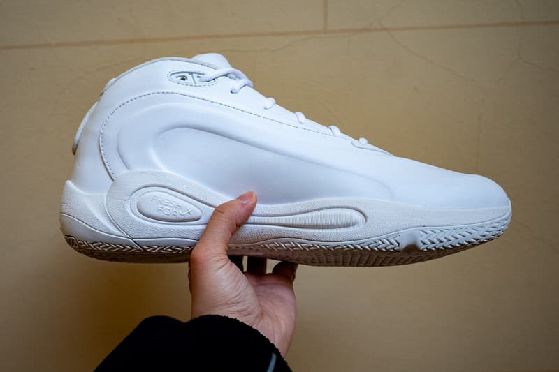 Closer Look at the Junya Watanabe MAN x New Balance P400 Revealed During PFW FW26 two colorways triple black white