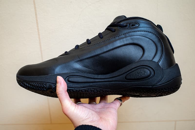 Closer Look at the Junya Watanabe MAN x New Balance P400 Revealed During PFW FW26 two colorways triple black white