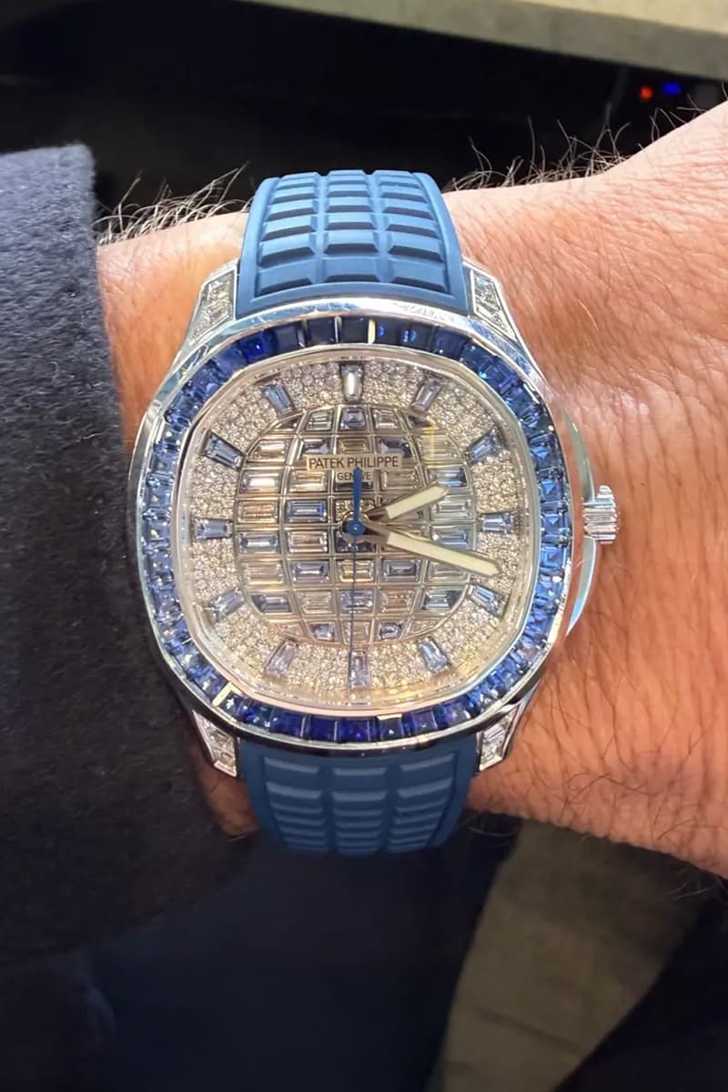 Wrist Check: Tom Brady Flexes $653,000 USD Patek Philippe Aquanaut Luce "Rainbow" Haute Joaillerie Watch Worn during his broadcast of the NFC Championship Game between the Seahawks and the Rams.