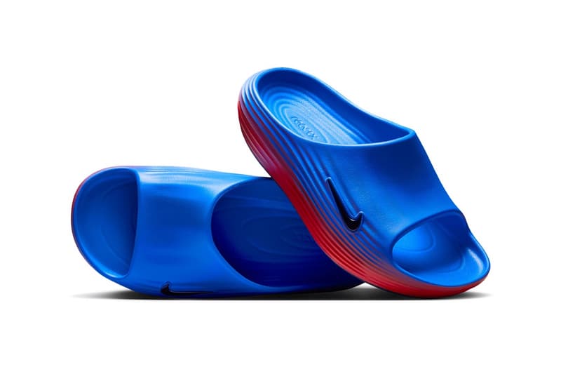 Official Look at the Nike ReactX Rejuven8 Slide "Action Red/Light Photo Blue"