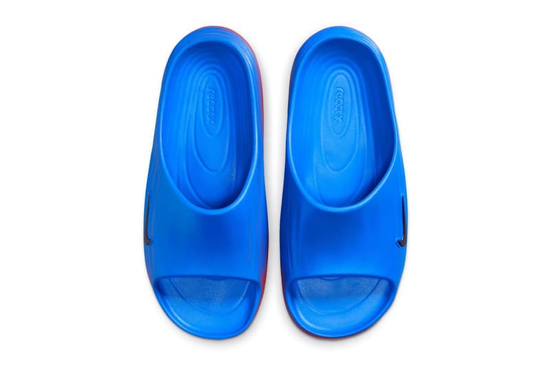 Official Look at the Nike ReactX Rejuven8 Slide "Action Red/Light Photo Blue"