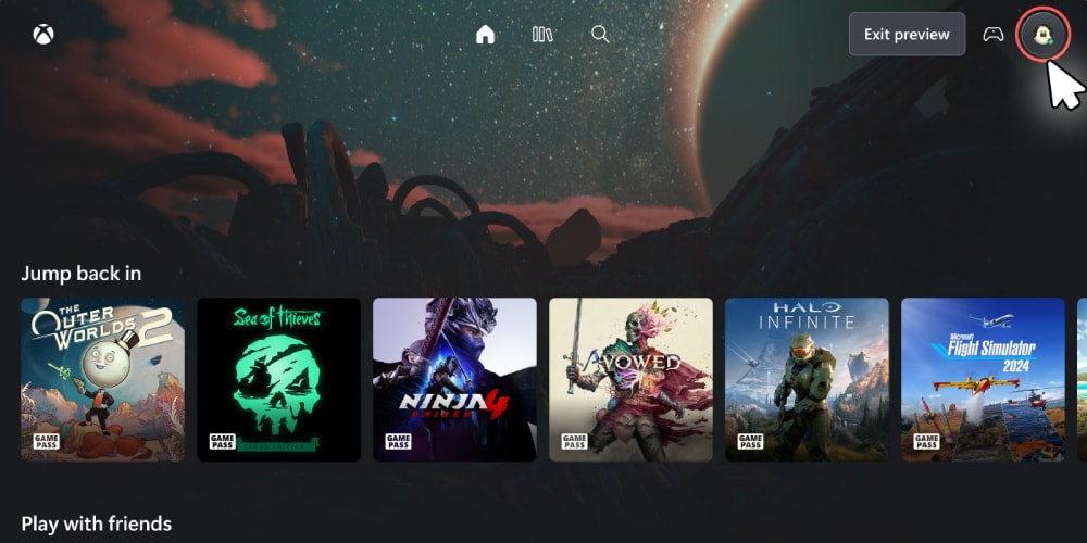 Xbox Cloud Gaming Unveils Console-Like Web Dashboard Preview