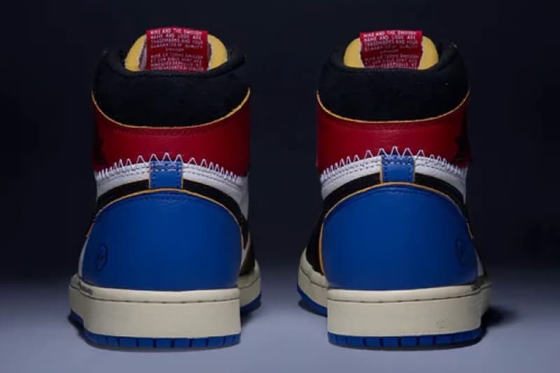 fragment design Union  LA  Air Jordan 1 High OG Varsity Red Sport Royal Black White Varsity Red Sport Royal IO7847-002 Release Info