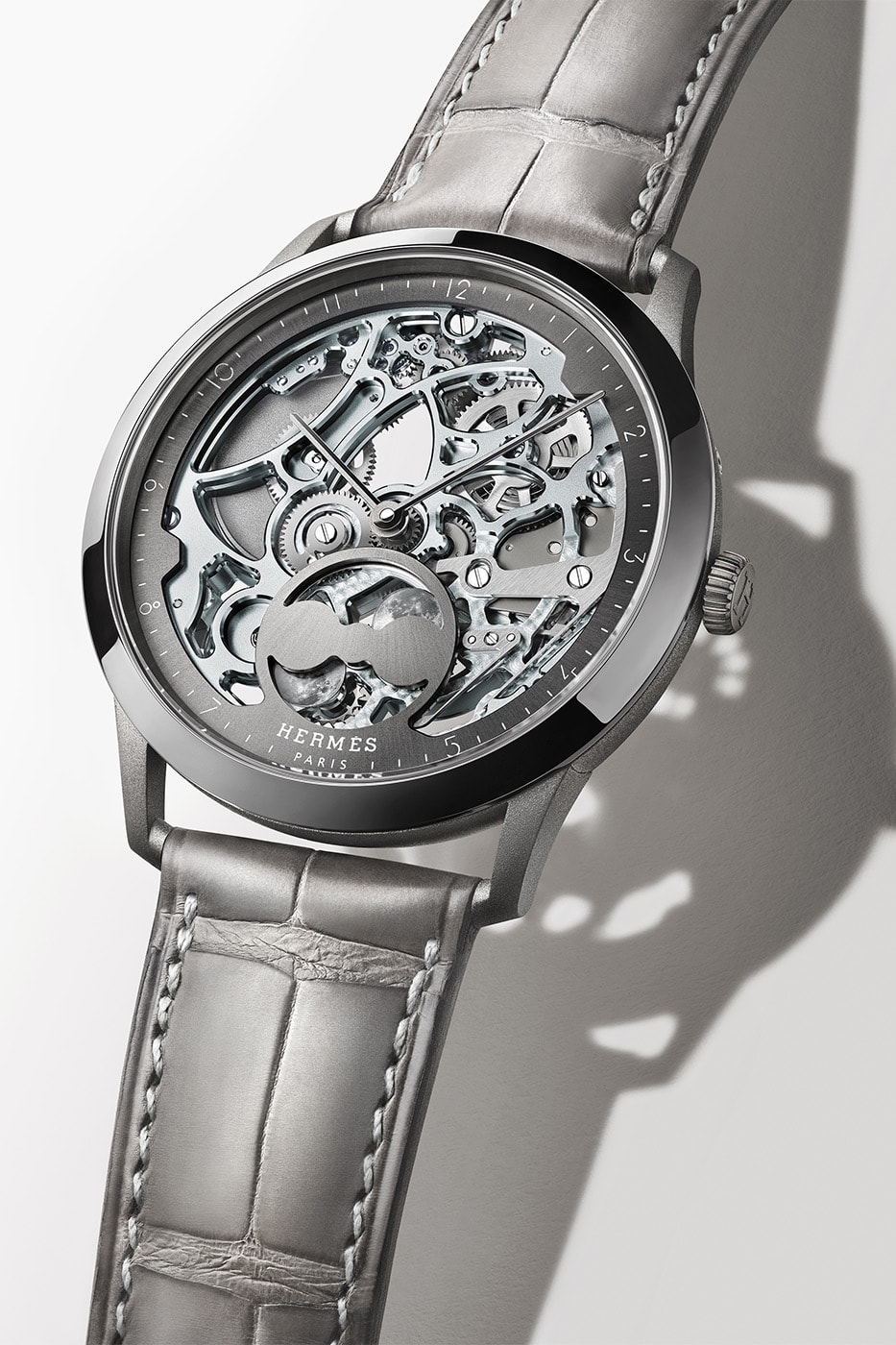 Hermès Slim d'Hermès Squelette Lune Skeletonized Titanium Platinum Release Info
