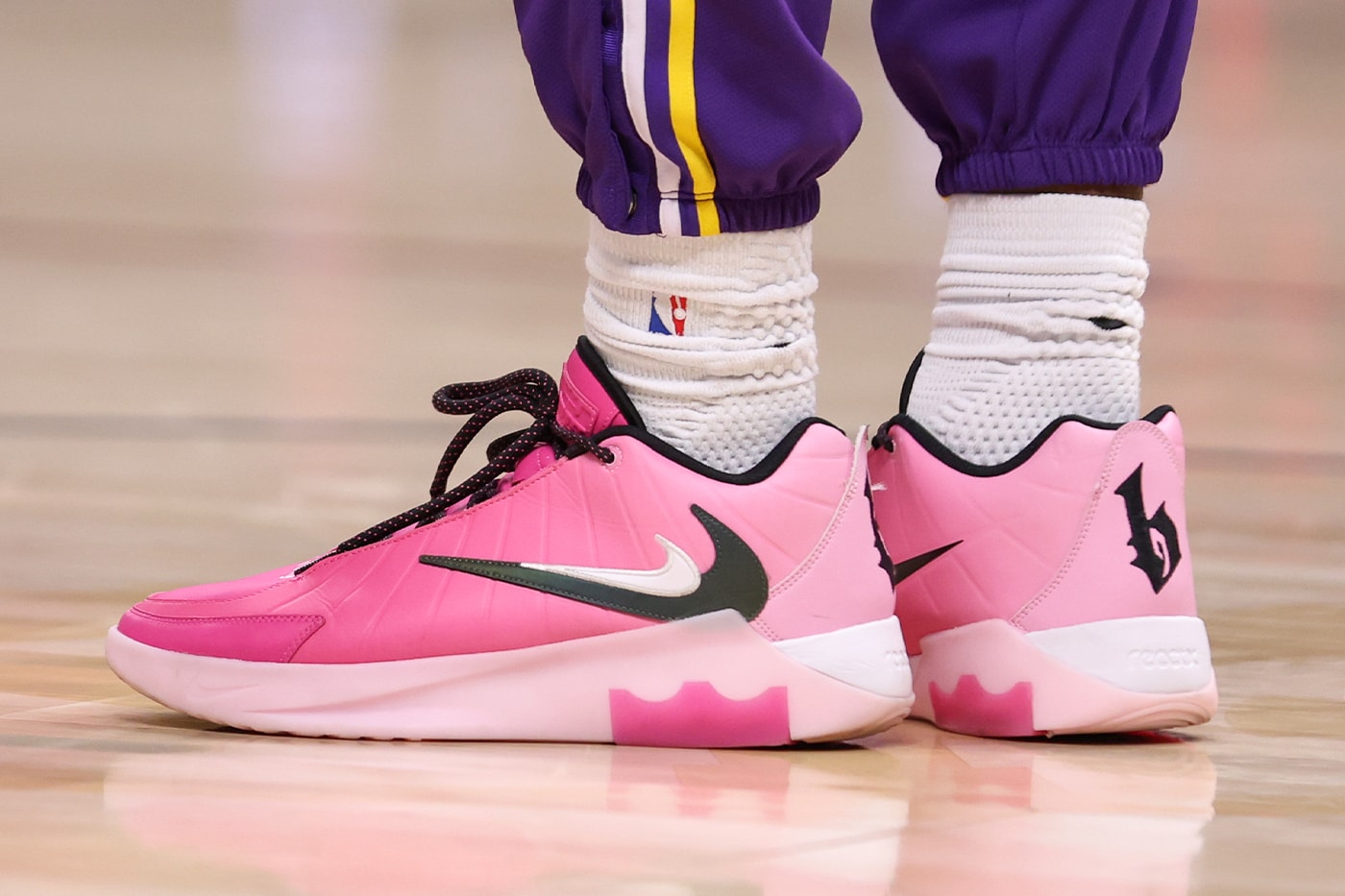 Bronny James Reveals First Look at His Signature Nike Logo los angeles lakers nike lebron witness 9 pe