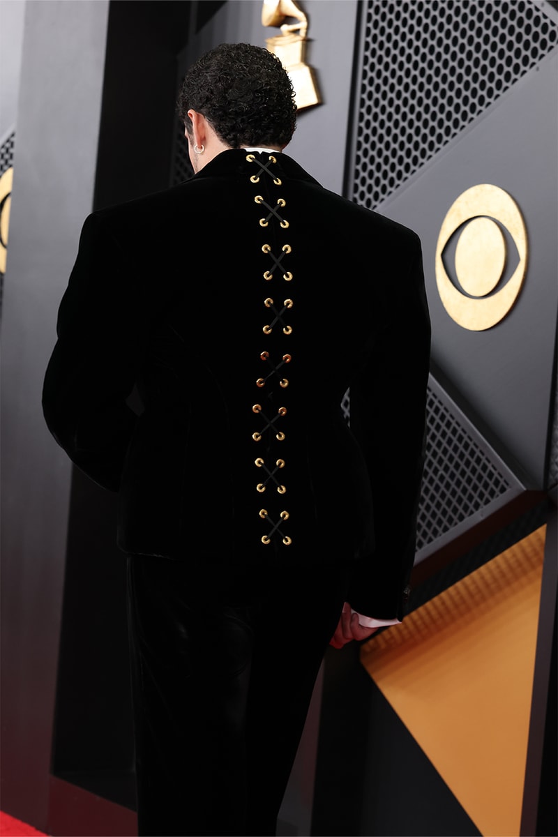 Fit Check: Bad Bunny Debuts Schiaparelli’s First Menswear Look at the 2026 Grammys daniel roseberry 2026 grammy awards 