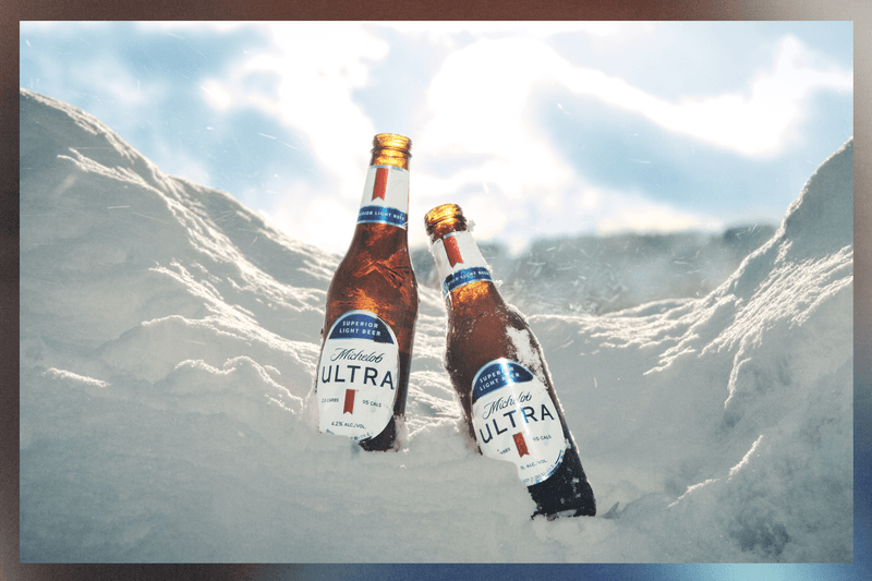 Michelob ULTRA SHRED Hypebeast GRATIFY Sports Goggles Vintage Crewneck Olympic Winter Games Milano Cortina 2026 après-ski