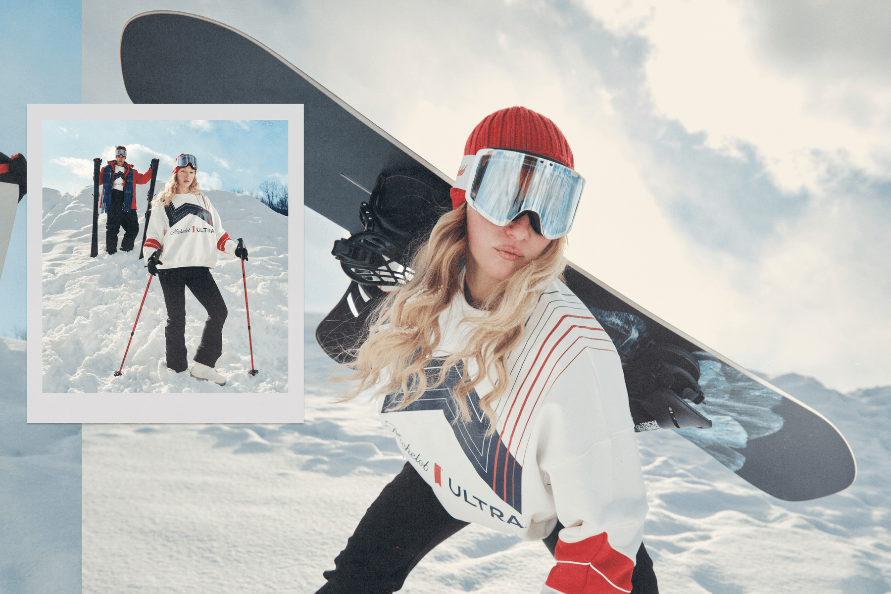 Michelob ULTRA SHRED Hypebeast GRATIFY Sports Goggles Vintage Crewneck Olympic Winter Games Milano Cortina 2026 après-ski