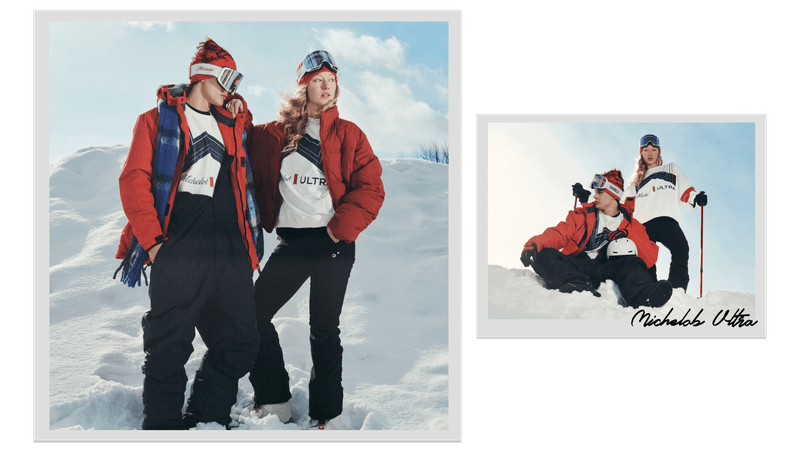 Michelob ULTRA SHRED Hypebeast GRATIFY Sports Goggles Vintage Crewneck Olympic Winter Games Milano Cortina 2026 après-ski