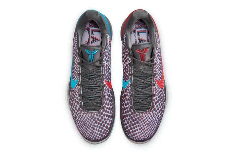 Nike Kobe 6 Protro All-Star "Hollywood 3D"  IQ3902-002 Release Info kobe bryant basketball shoes Dark Grey/Chlorine Blue/Daring Red