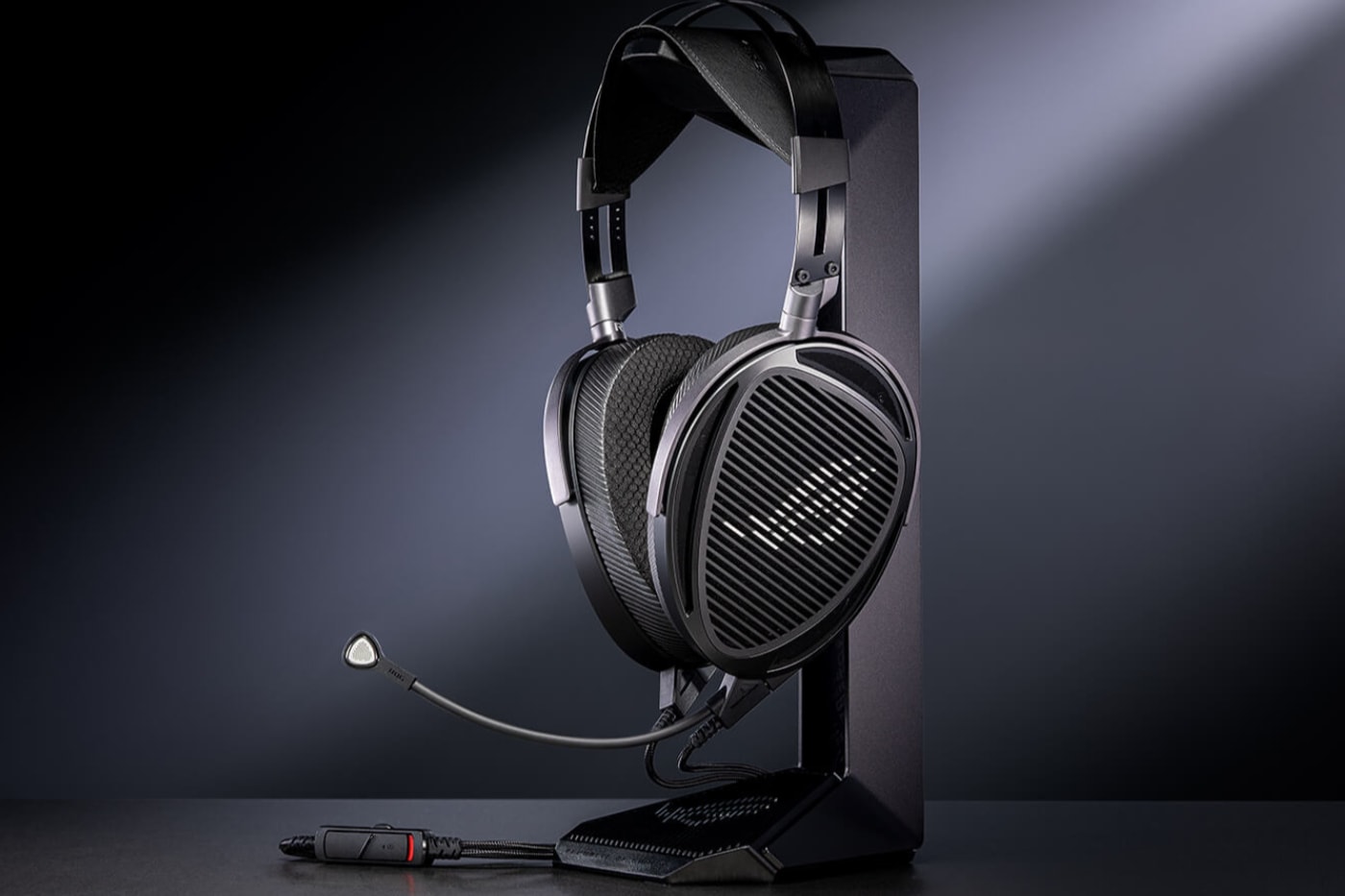 ASUS ROG Kithara open-back planar magnetic gaming headset co-developed with HIFIMAN featuring 100mm drivers and MEMS boom mic