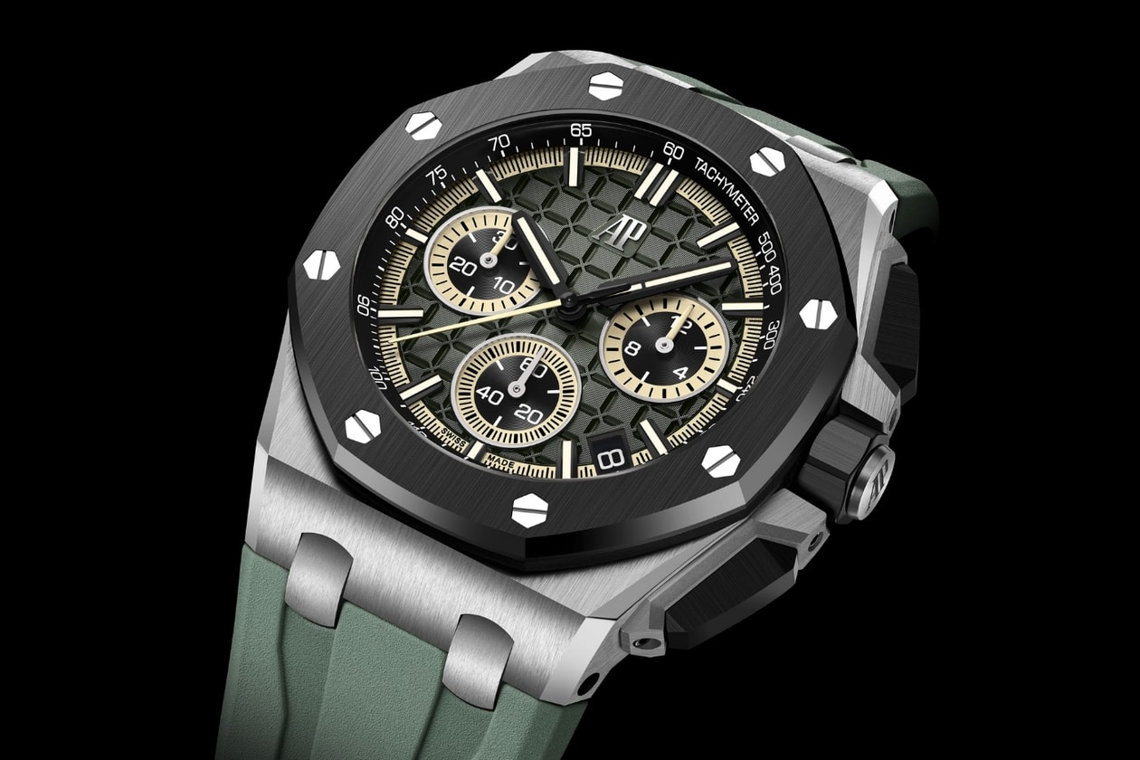 Audemars Piguet Spring Novelties 2026 Release Info Neo Frame Jumping Hour Royal Oak Selfwinding Chronograph 38mm Code 11.59 by Audemars Piguet Selfwinding 38mm Code 11.59 by Audemars Piguet Selfwinding Flying Tourbillon With Ivory-Toned Dial Code 11.59 by Audemars Piguet Selfwinding Perpetual Calendar Openworked 41mm Royal Oak Mini Quartz 23mm Royal Oak Offshore Diver 42mm Royal Oak Selfwinding in Yellow Gold With Malachite Dial Royal Oak Offshore Selfwinding Chronograph 43mm Royal Oak “Jumbo” Extra-Thin Openworked 39mm Royal Oak Double Balance Wheel Openworked 37mm Royal Oak Perpetual Calendar Selfwinding 41mm 150 Heritage