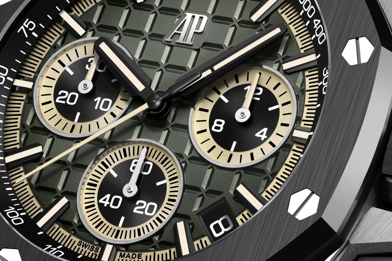 Audemars Piguet Spring Novelties 2026 Release Info Neo Frame Jumping Hour Royal Oak Selfwinding Chronograph 38mm Code 11.59 by Audemars Piguet Selfwinding 38mm Code 11.59 by Audemars Piguet Selfwinding Flying Tourbillon With Ivory-Toned Dial Code 11.59 by Audemars Piguet Selfwinding Perpetual Calendar Openworked 41mm Royal Oak Mini Quartz 23mm Royal Oak Offshore Diver 42mm Royal Oak Selfwinding in Yellow Gold With Malachite Dial Royal Oak Offshore Selfwinding Chronograph 43mm Royal Oak “Jumbo” Extra-Thin Openworked 39mm Royal Oak Double Balance Wheel Openworked 37mm Royal Oak Perpetual Calendar Selfwinding 41mm 150 Heritage