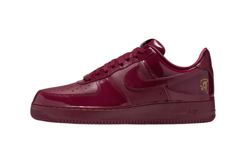 Central Cee SYNA WORLD Nike Air Force 1 Low Dark Beetroot Metallic Gold-Red Oxide IO9970-638 Official Images