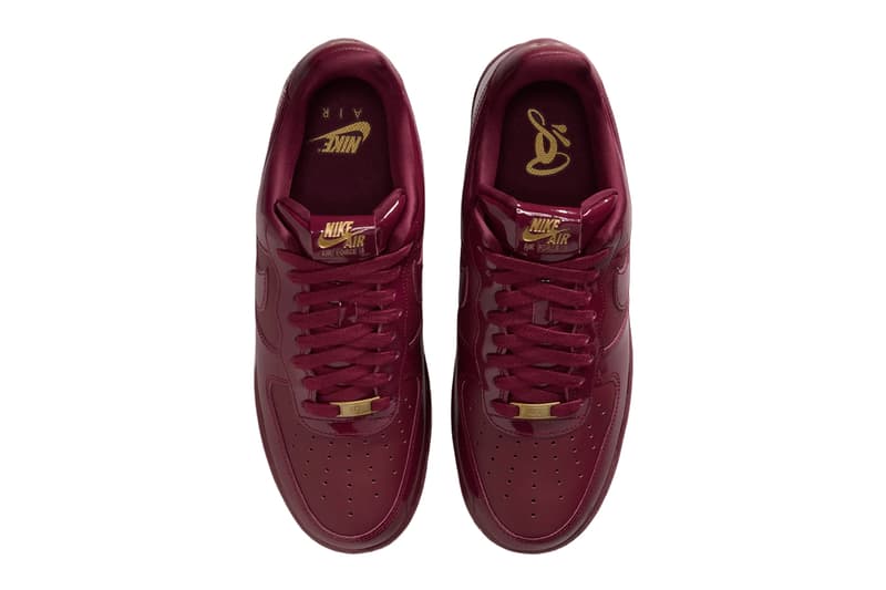 Central Cee SYNA WORLD Nike Air Force 1 Low Dark Beetroot Metallic Gold-Red Oxide IO9970-638 Official Images