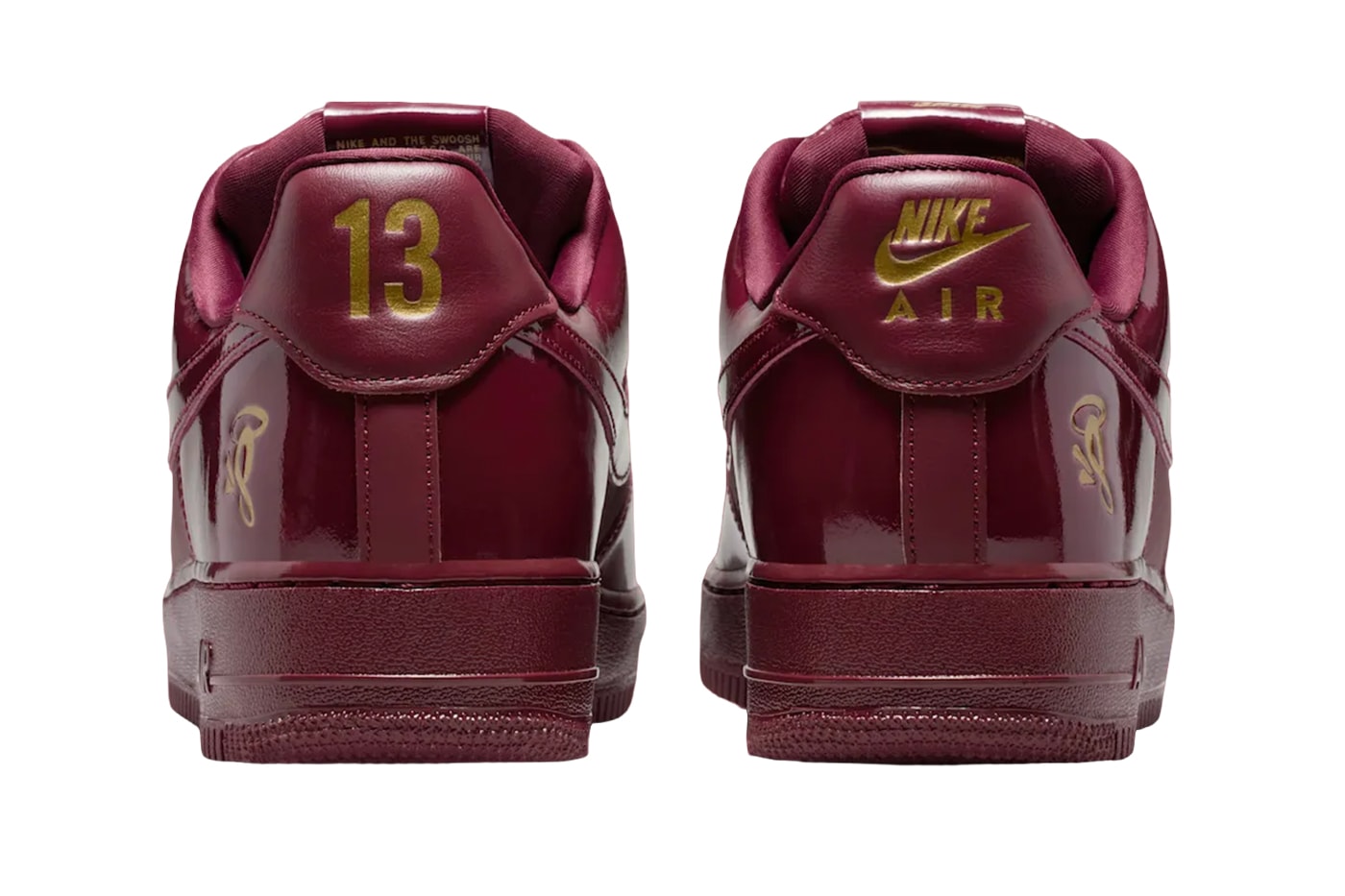 Central Cee SYNA WORLD Nike Air Force 1 Low Dark Beetroot Metallic Gold-Red Oxide IO9970-638 Official Images