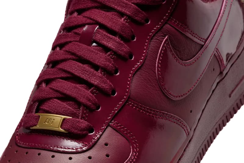 Central Cee SYNA WORLD Nike Air Force 1 Low Dark Beetroot Metallic Gold-Red Oxide IO9970-638 Official Images