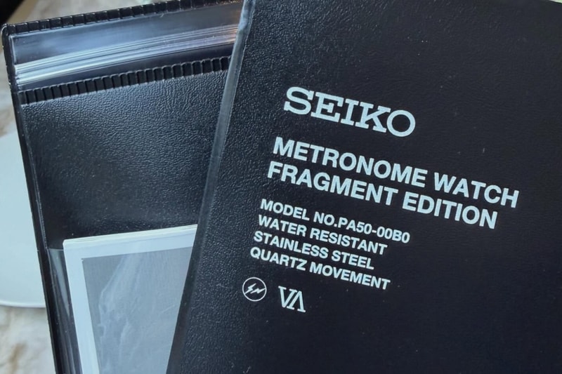 Hiroshi Fujiwara fragment Seiko Metronome Watch Project Collaboration Teaser  fragment design Model No. PA50-00B0 stainless steel quartz lightning bolts
