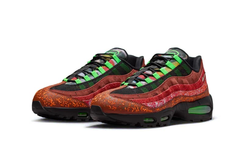 Official Look at the Nike Air Max 95 "Hong Kong" Cinnamon/Black-Voltage Green-Metallic Silver IQ5755-200