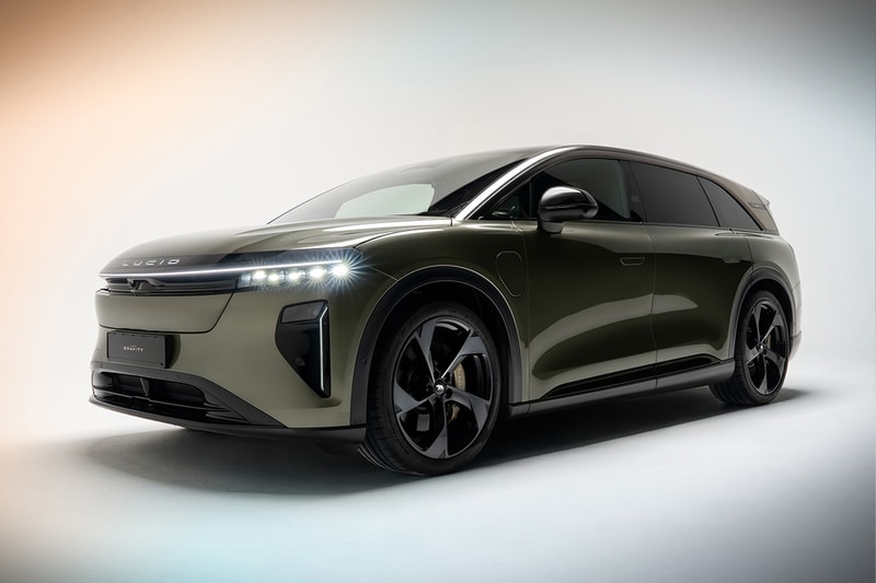 lucid gravity electric vehicle suv seven seater berlin seven suite touring grand living space frunk floating screens leather seats massage 