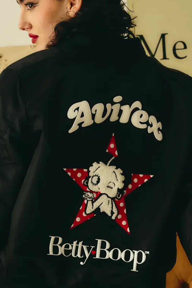 AVIREX and Betty Boop Collaboration Playful Military-Inspired Collection release info 