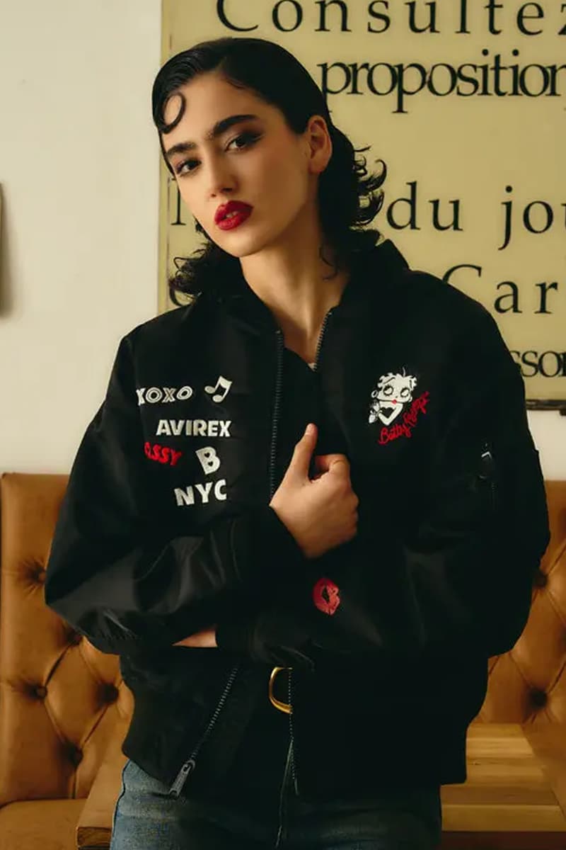 AVIREX and Betty Boop Collaboration Playful Military-Inspired Collection release info 