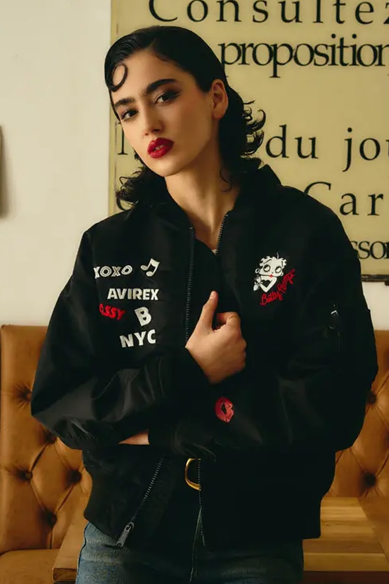 AVIREX and Betty Boop Collaboration Playful Military-Inspired Collection release info 