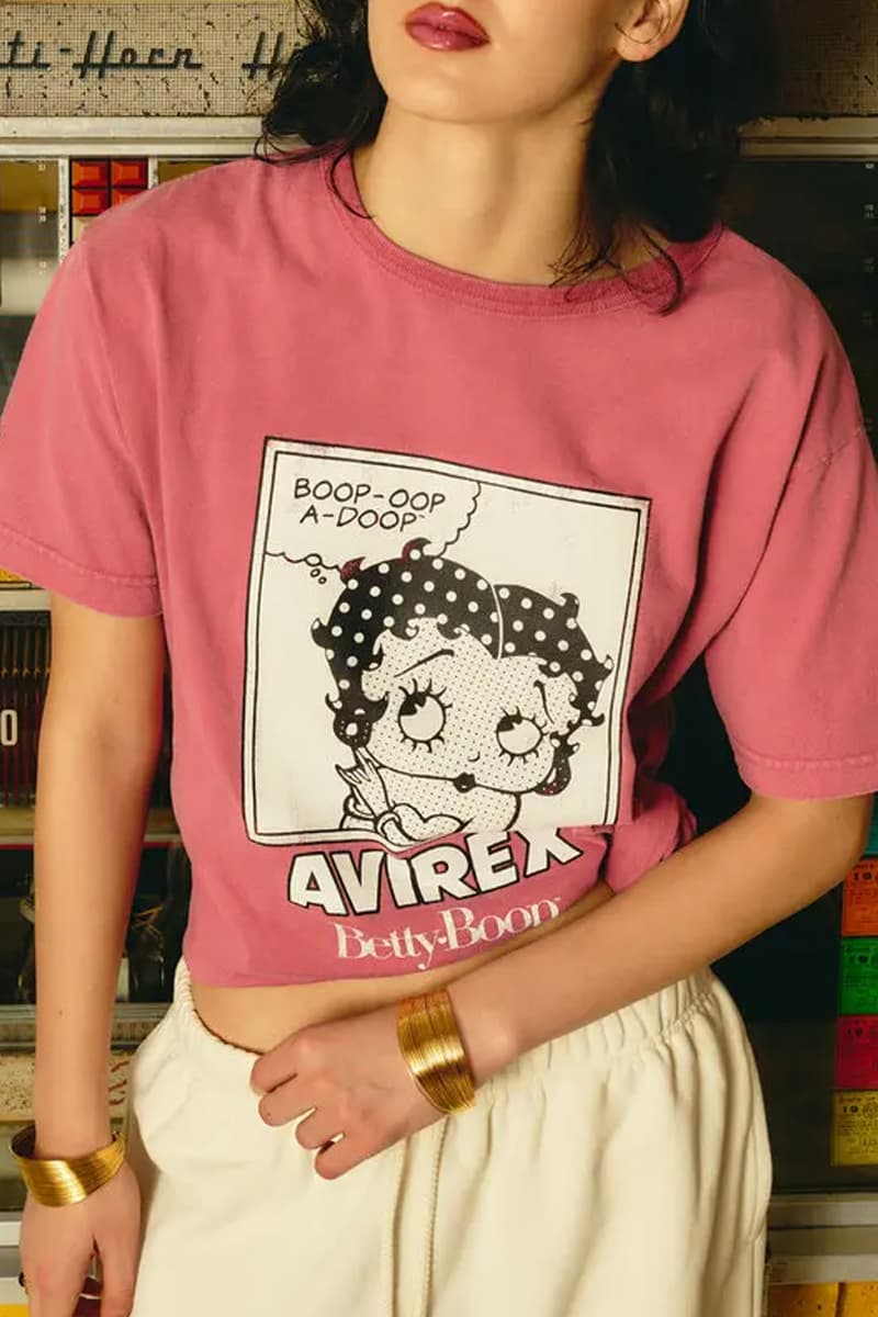 AVIREX and Betty Boop Collaboration Playful Military-Inspired Collection release info 