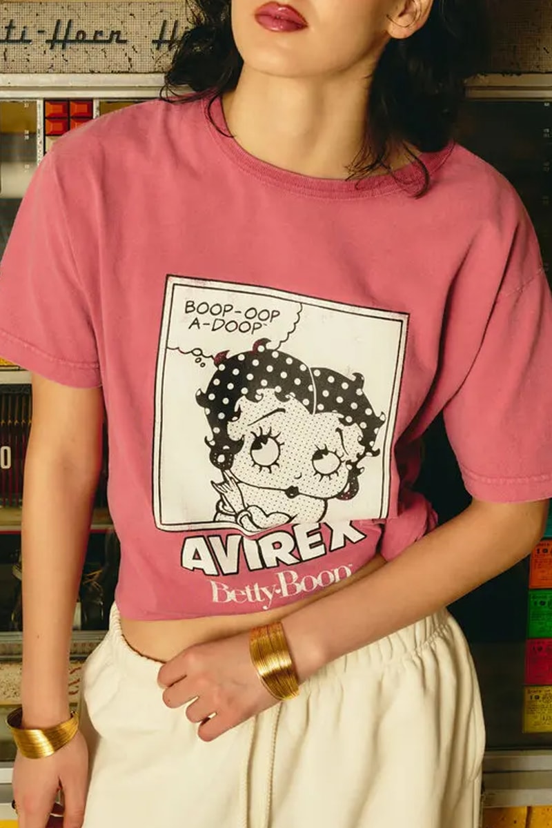 AVIREX and Betty Boop Collaboration Playful Military-Inspired Collection release info 