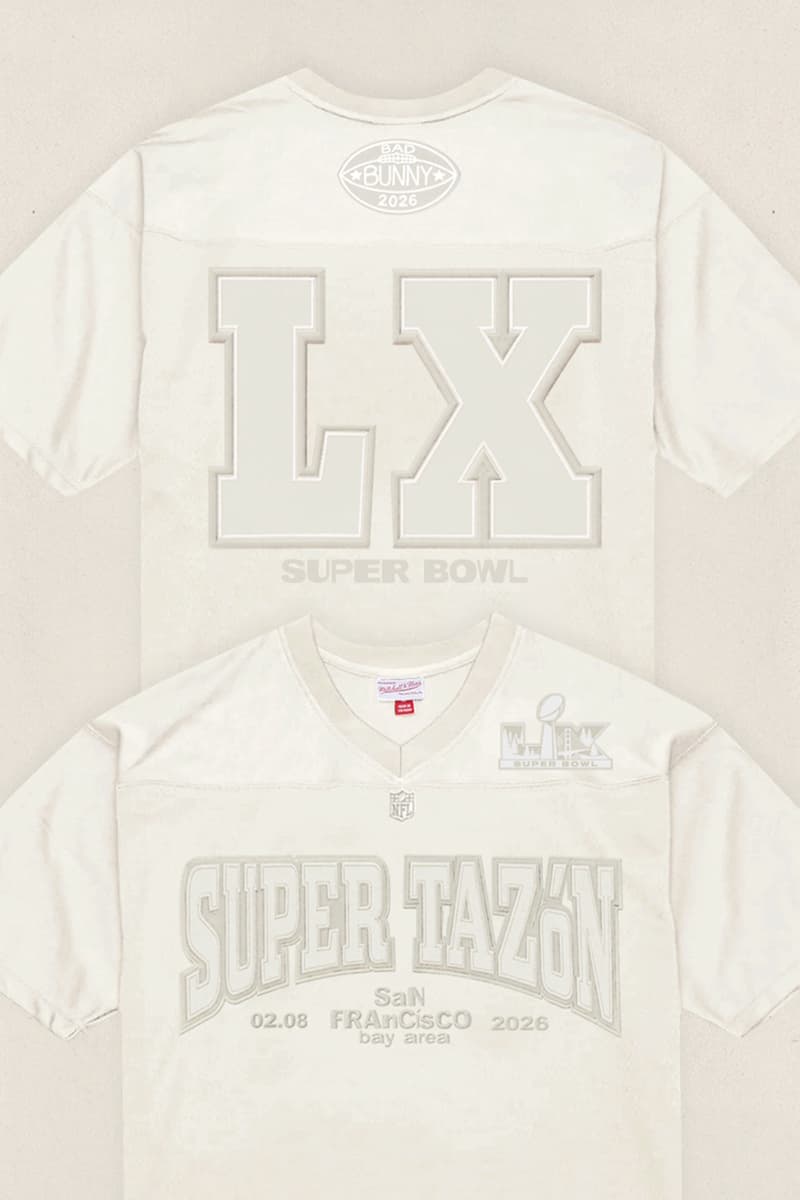 Bad Bunny Mitchell Ness Super Bowl halftime show Inspired Super Tazón Legacy Jersey Release info