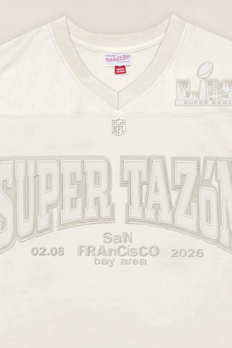 Bad Bunny Mitchell Ness Super Bowl halftime show Inspired Super Tazón Legacy Jersey Release info
