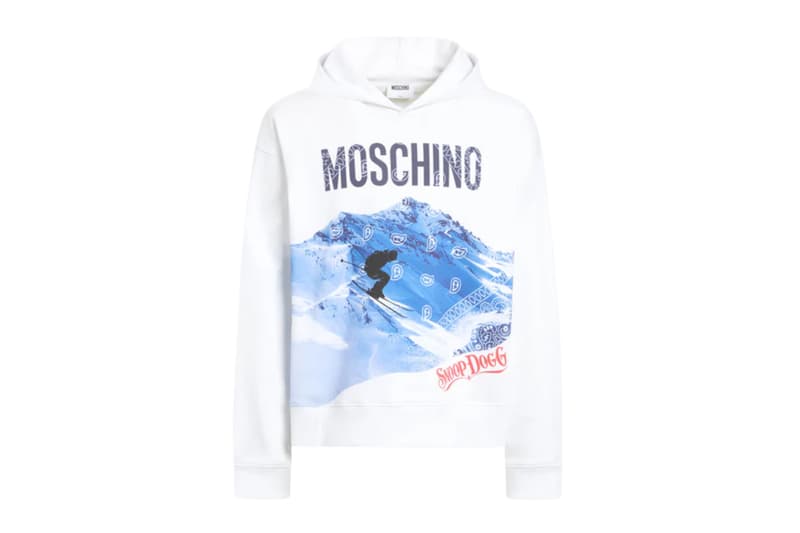Moschino and Snoop Dogg Team up for 2026 Winter Olympics Capsule t-shirt sweatshirt milano italy collaboration winter themed bandana ski california