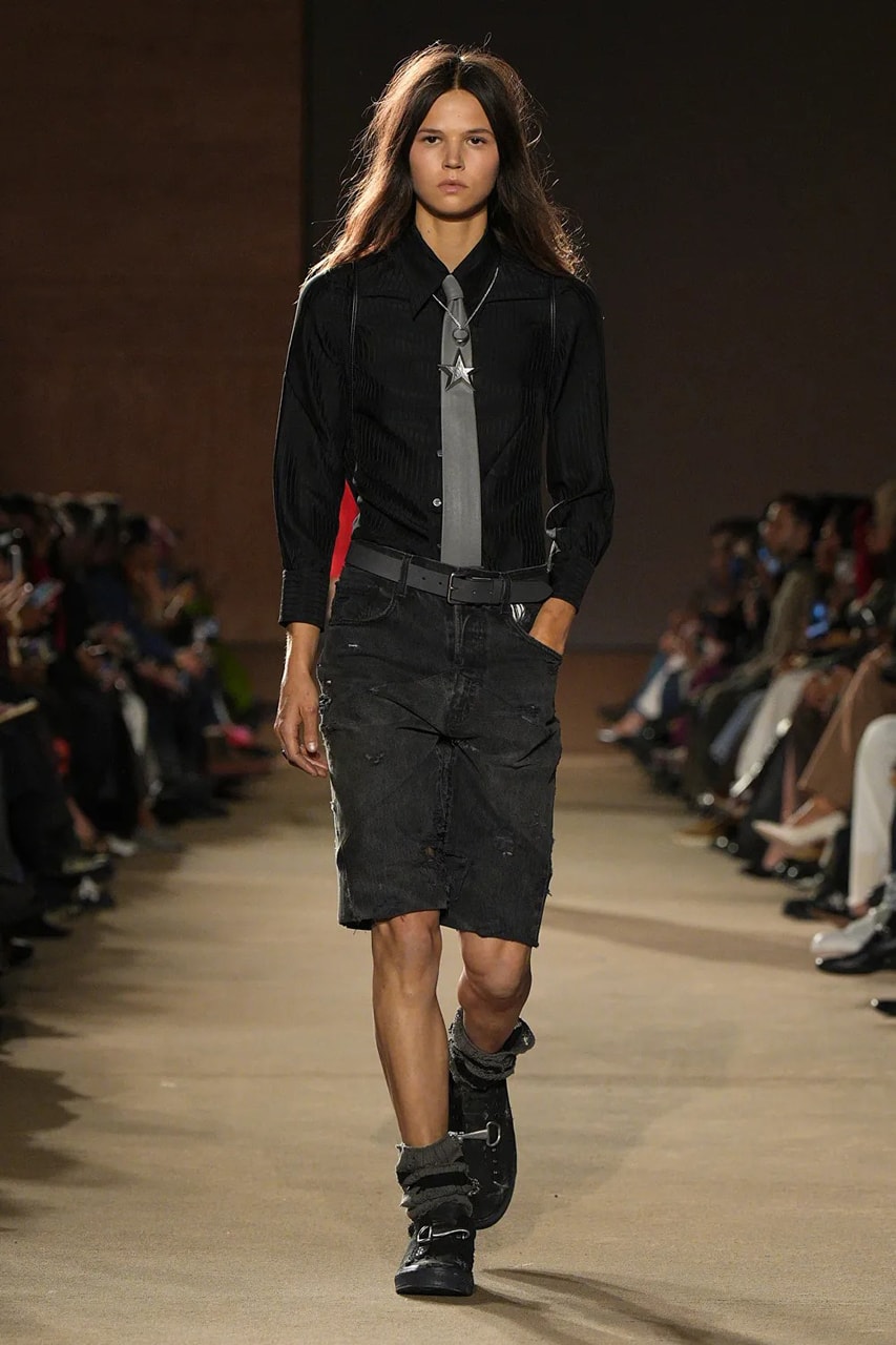 Coach FW26 Embraces an Emo Renaissance With "Black Parade" Tailoring see now buy now model