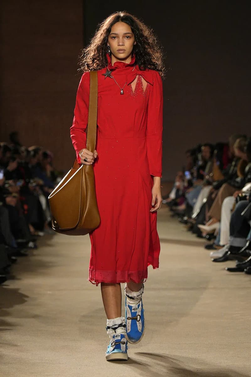 Coach FW26 Embraces an Emo Renaissance With "Black Parade" Tailoring see now buy now model