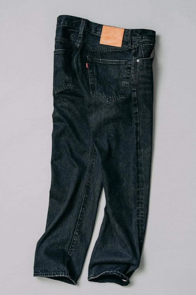 Levi's and EDIFICE Present Bespoke 501 "Big E" in Deep Black denim selvedge bespoke black jeans