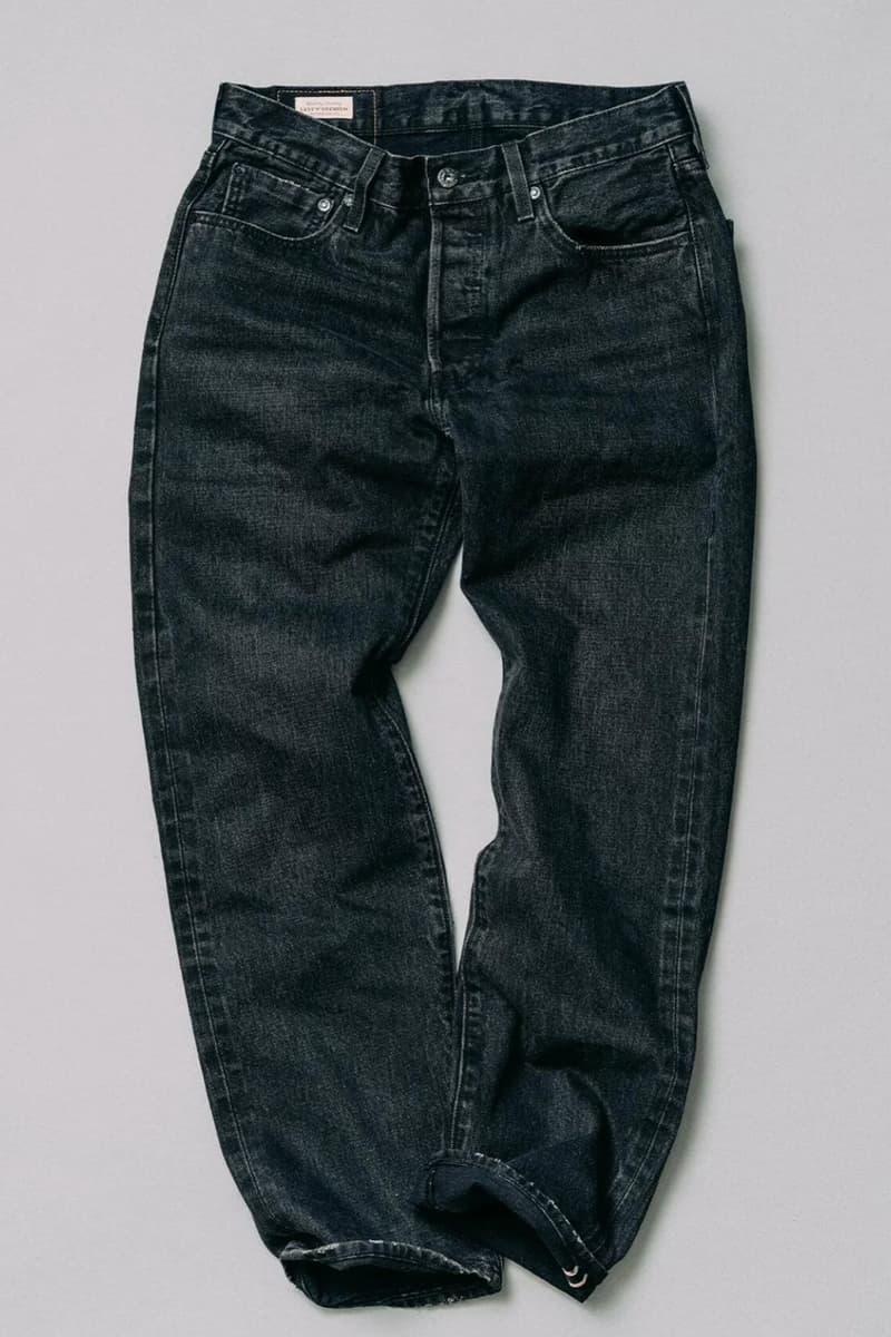 Levi's and EDIFICE Present Bespoke 501 "Big E" in Deep Black denim selvedge bespoke black jeans