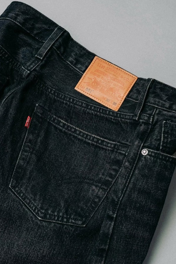 Levi's and EDIFICE Present Bespoke 501 "Big E" in Deep Black denim selvedge bespoke black jeans