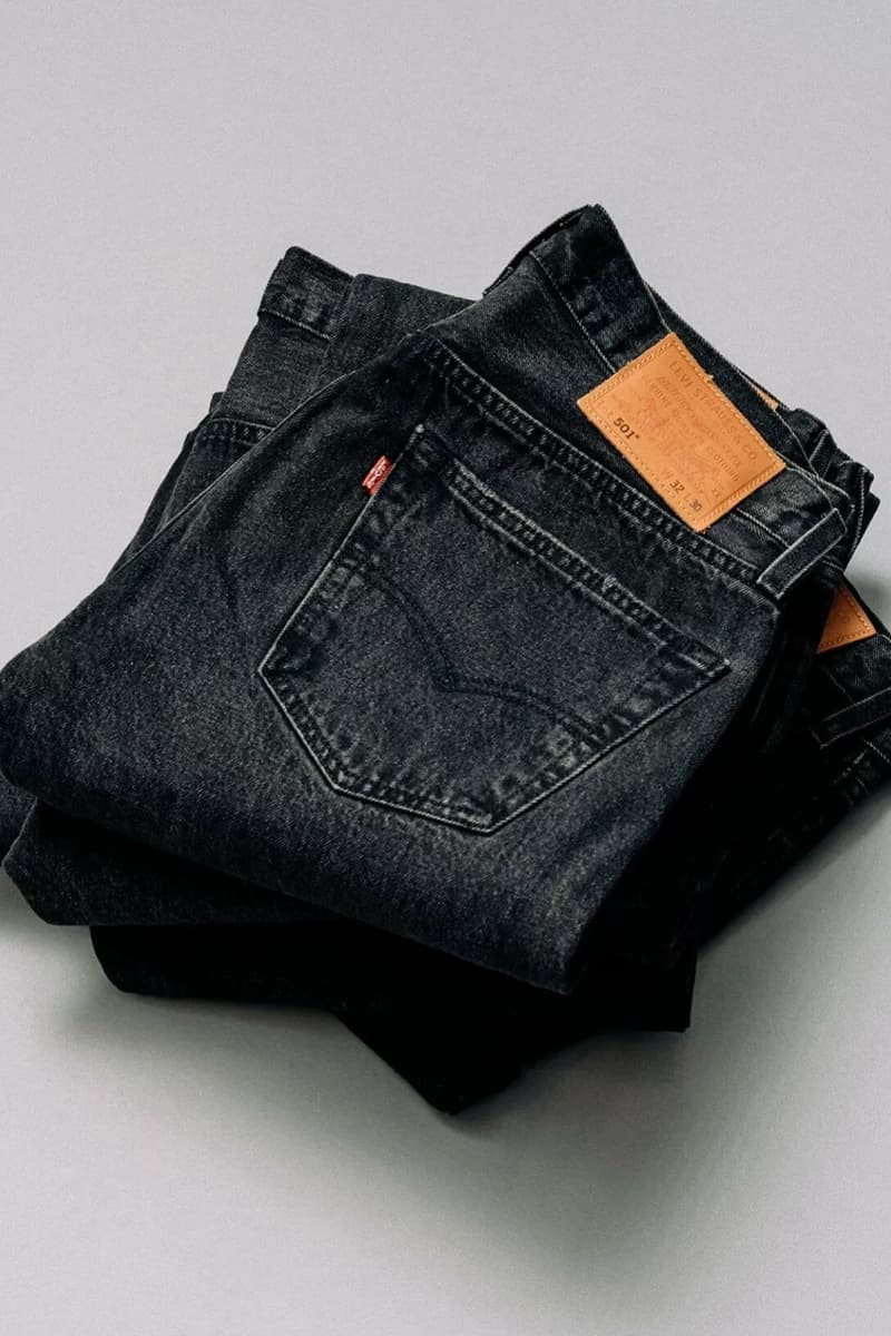 Levi's and EDIFICE Present Bespoke 501 "Big E" in Deep Black denim selvedge bespoke black jeans