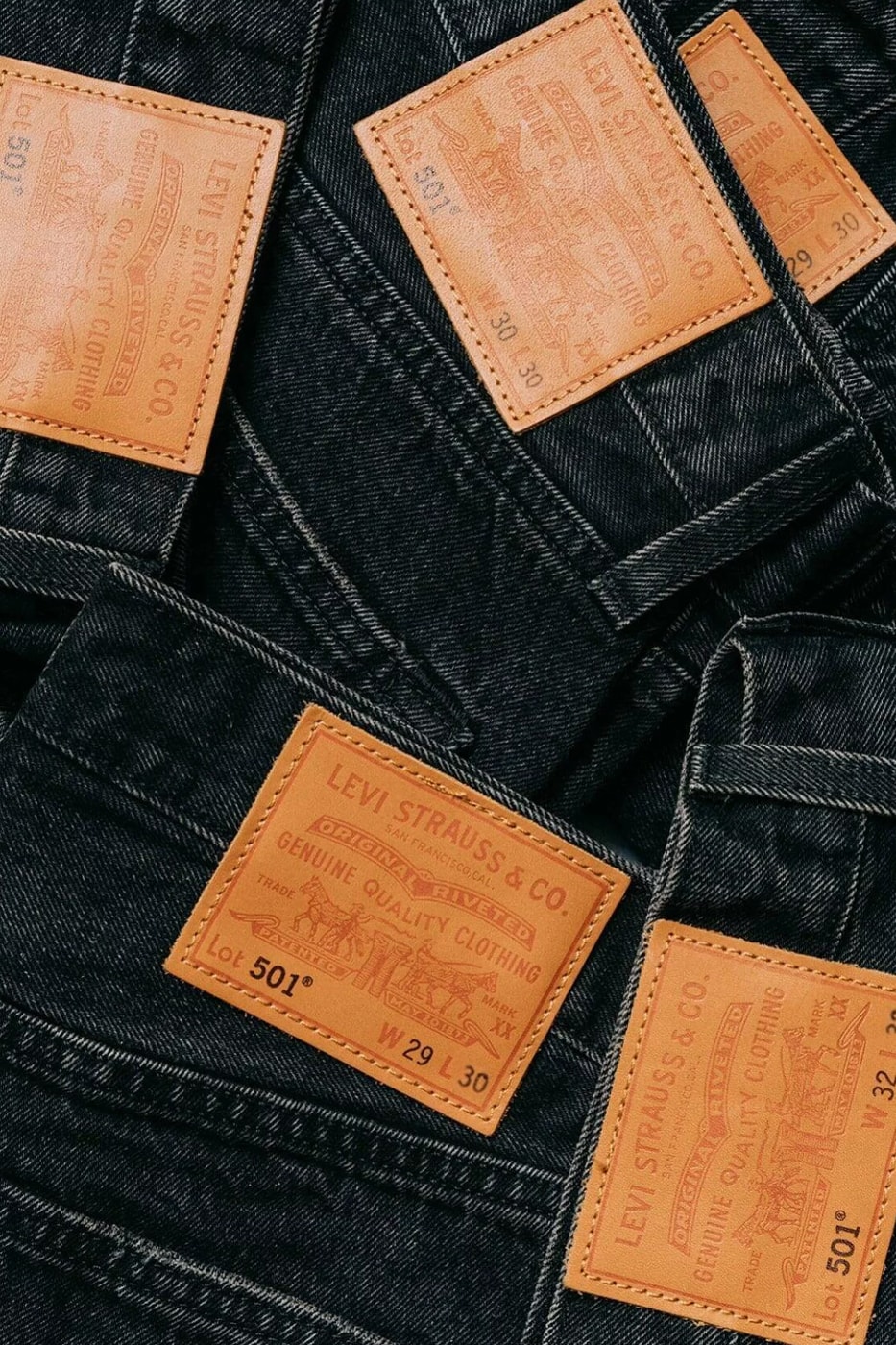 Levi's and EDIFICE Present Bespoke 501 "Big E" in Deep Black denim selvedge bespoke black jeans