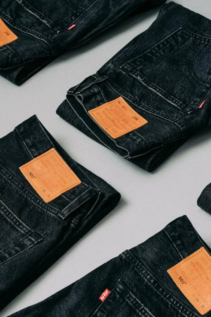 Levi's and EDIFICE Present Bespoke 501 "Big E" in Deep Black denim selvedge bespoke black jeans