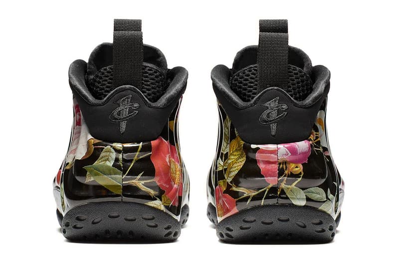 Nike Air Foamposite One Surfaces in "Floral" Black/Metallic Gold-Black AA3963-002 basketball sneaker swoosh botanical