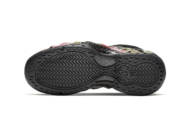 Nike Air Foamposite One Surfaces in "Floral" Black/Metallic Gold-Black AA3963-002 basketball sneaker swoosh botanical