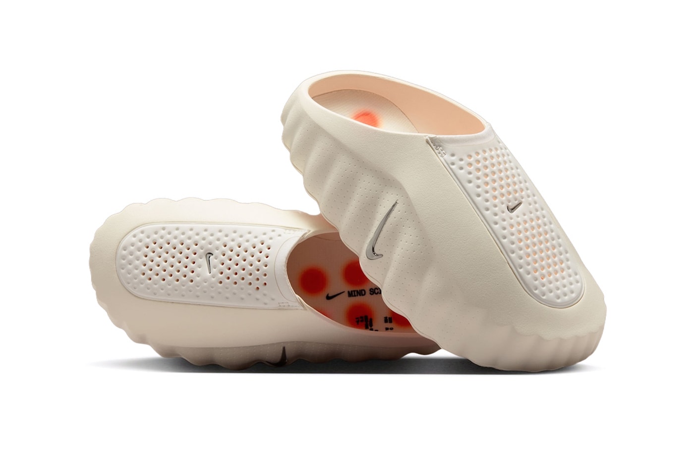 Official Look at the Nike Mind 001 "Sail" HQ4309-100 Sail/Hyper Crimson-Black-Chrome